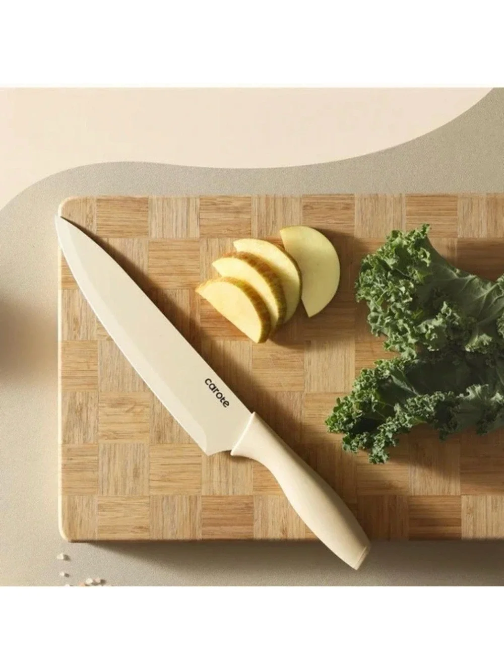 Carote Knife Set 12 Piece Neutral Colors Stainless Steel Ceramic Coating Knives